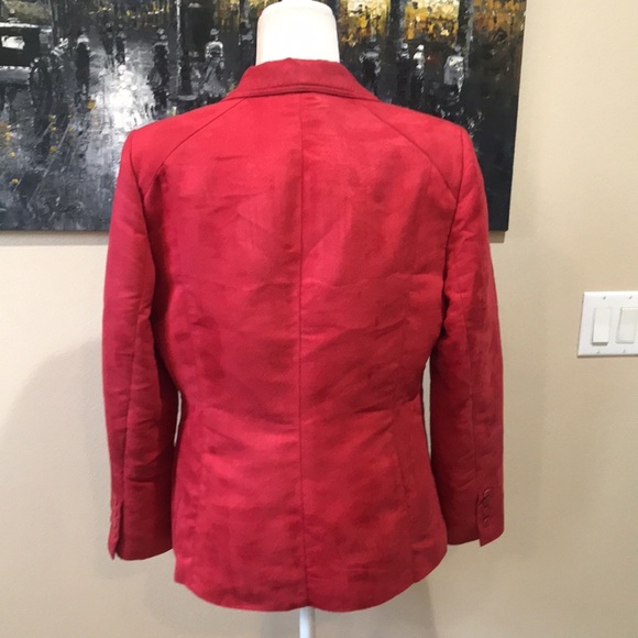 Nygard Red Zipper Front Soft Faux Suede Jacket w/Front Pockets and Wide Lapel-12 - Picture 2 of 16